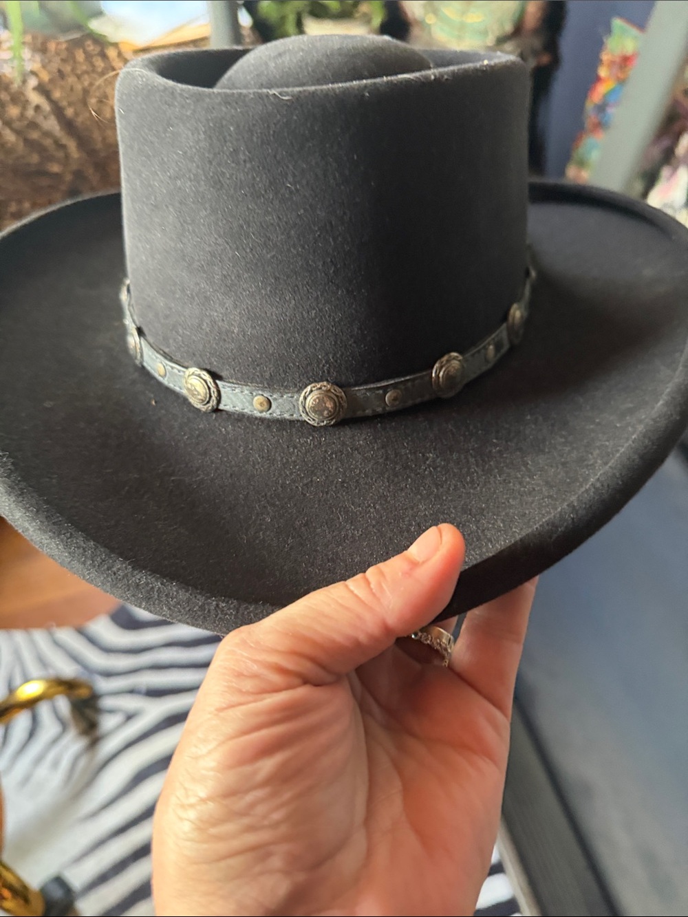 F.M Light & Sons Wool black Fedora Hat -